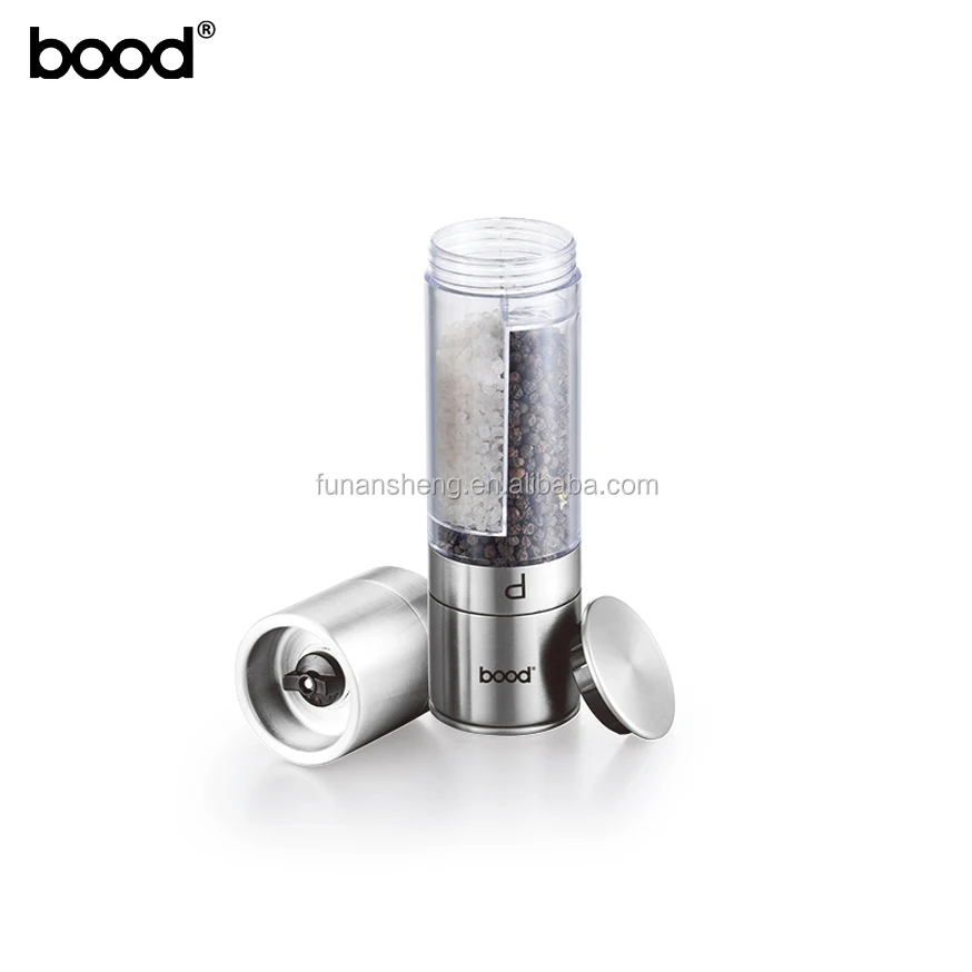 
2 in 1 Manual Salt & Pepper Mill/ Stainless Steel Salt & Pepper Grinder/Amazon Hot Sale 