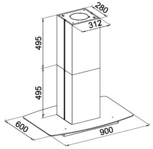 
C -- Range hood Island type 