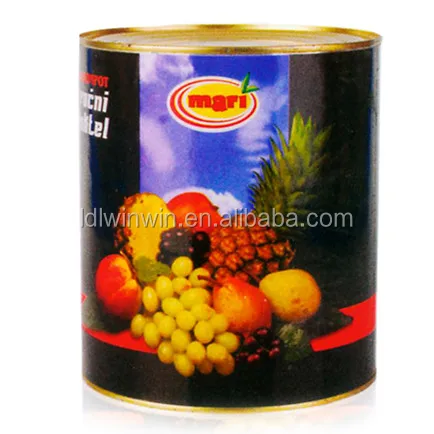 
Canned fruits cocktail in syrup 