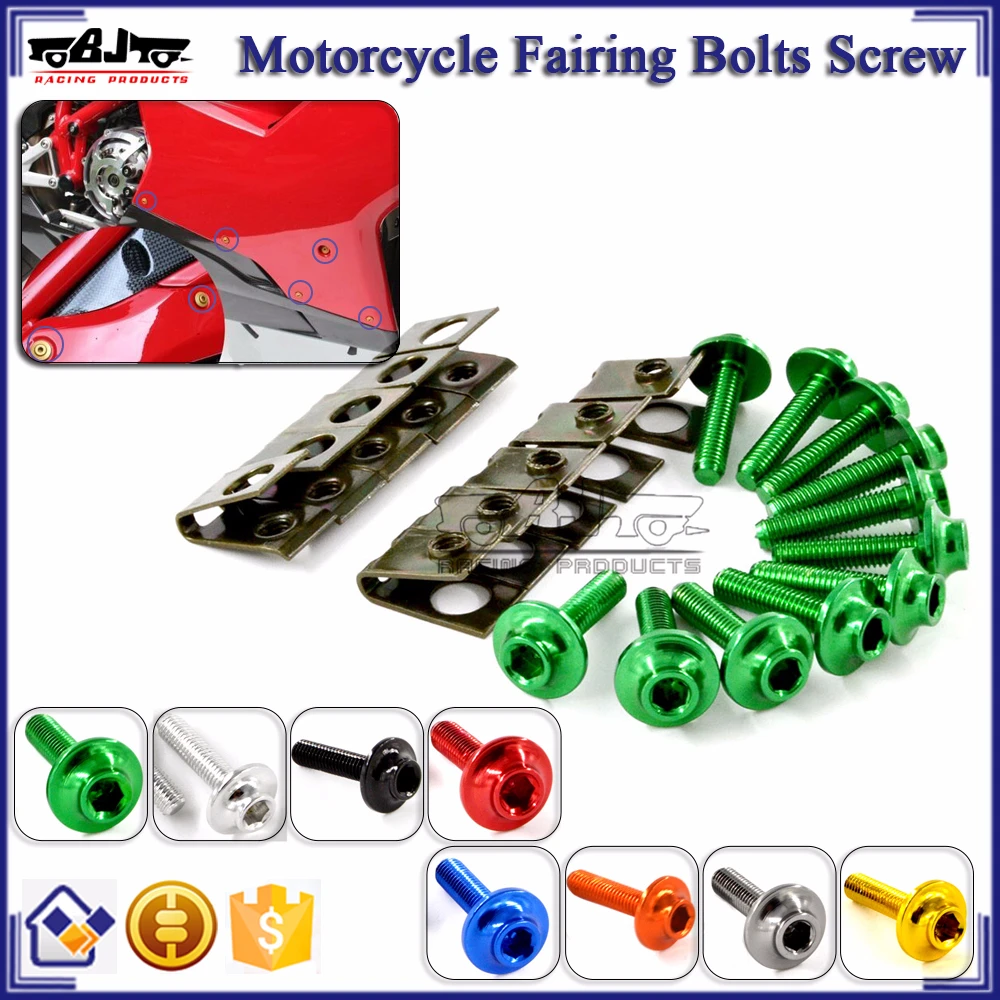 BJ-Screws-2004 M6 Allen Key Bolts and Nuts to Secure Motorcycle Fairings Bodywork Bumpers