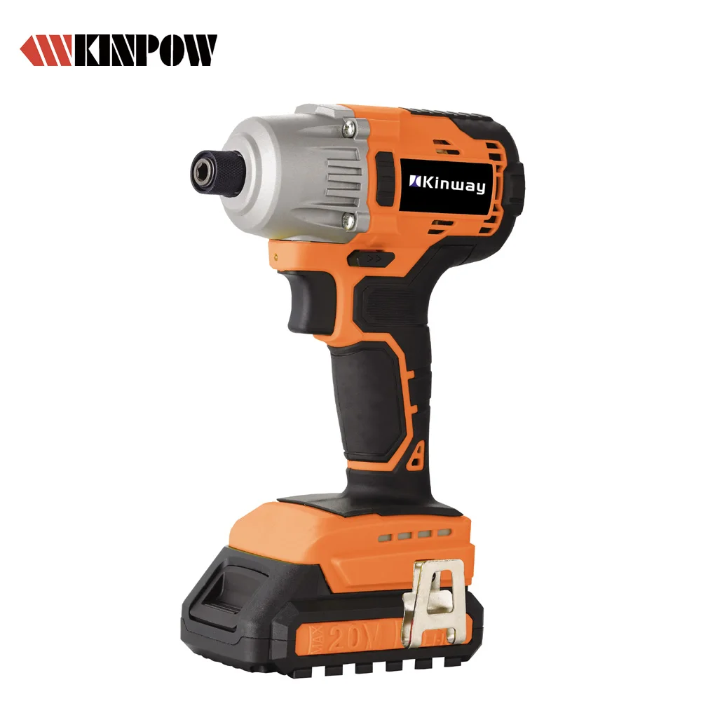 KINPOW 20v 1.5AH Li-ion Cordless Impact Wrench with Brushless Digital Motor