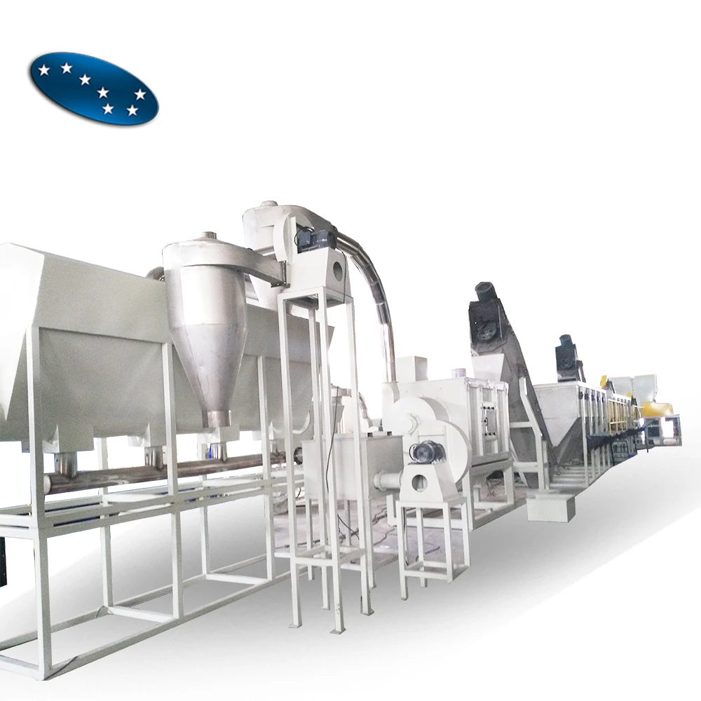LLDPE LDPE PE PP plastic film recycling /washing machine line plant with price
