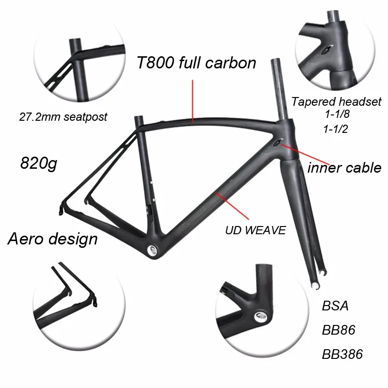 Ultra light carbon bicycle frame 61cm FM208 super light bicycle frame carbon