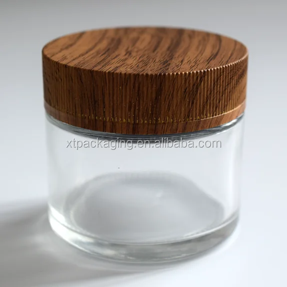 2 oz 60 ml Glass Jar Cream Jars Cosmetic Container Glass Cosmetic Jars Container with Black Childproof Lid