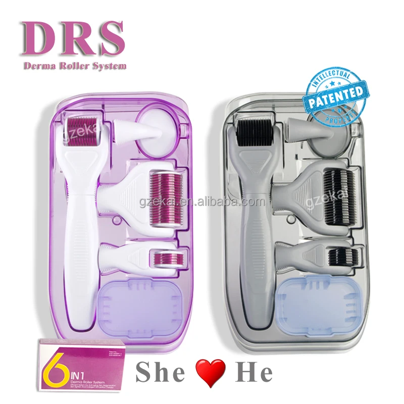 Лидер продаж ролик для кожи 6 в 1 медицинский мезотерапии dermaroller DRS