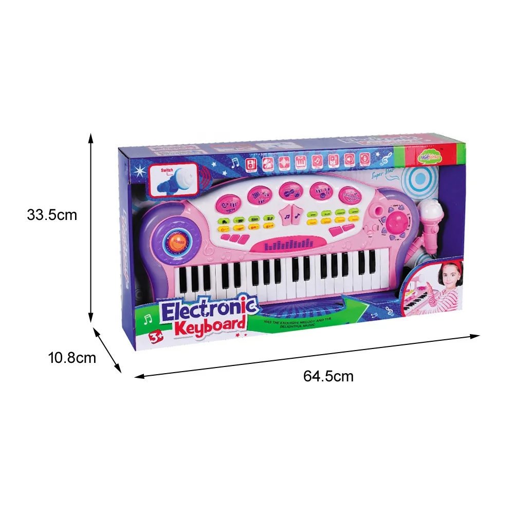 Best selling children piano toy 37keys electronic organ keyboard toy with multifunction .