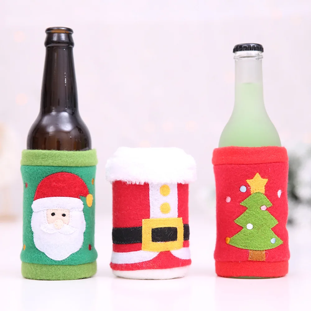 Wholesale Decorative Protective Shell Christmas Wine Bottle Cover Holder Bag