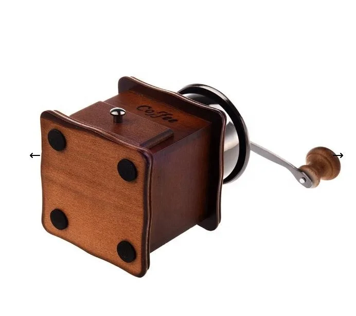 Винтажная деревянная ручная кофемолка