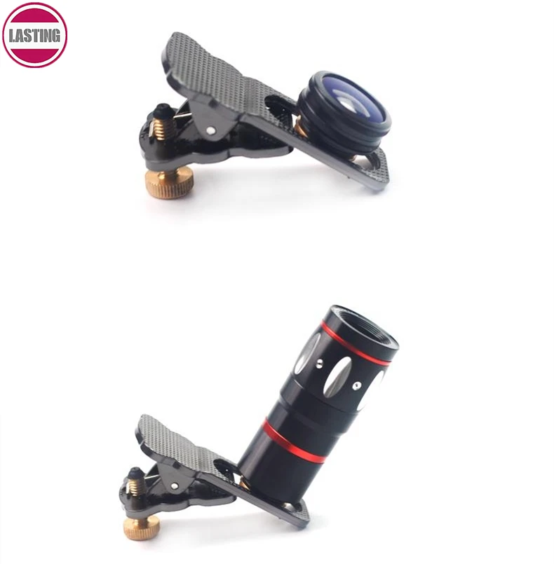 Phone Camera Lens Kit Telephoto Lens + Fisheye + Wide Angle + Macro Lens, 4 in 1 Professional HD Cell Phone Lenses