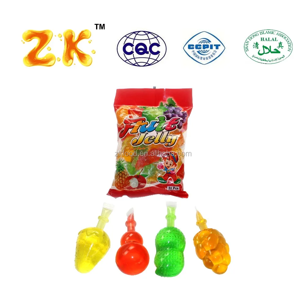 24months shelf life bag packing 22g mni fruit shape jelly