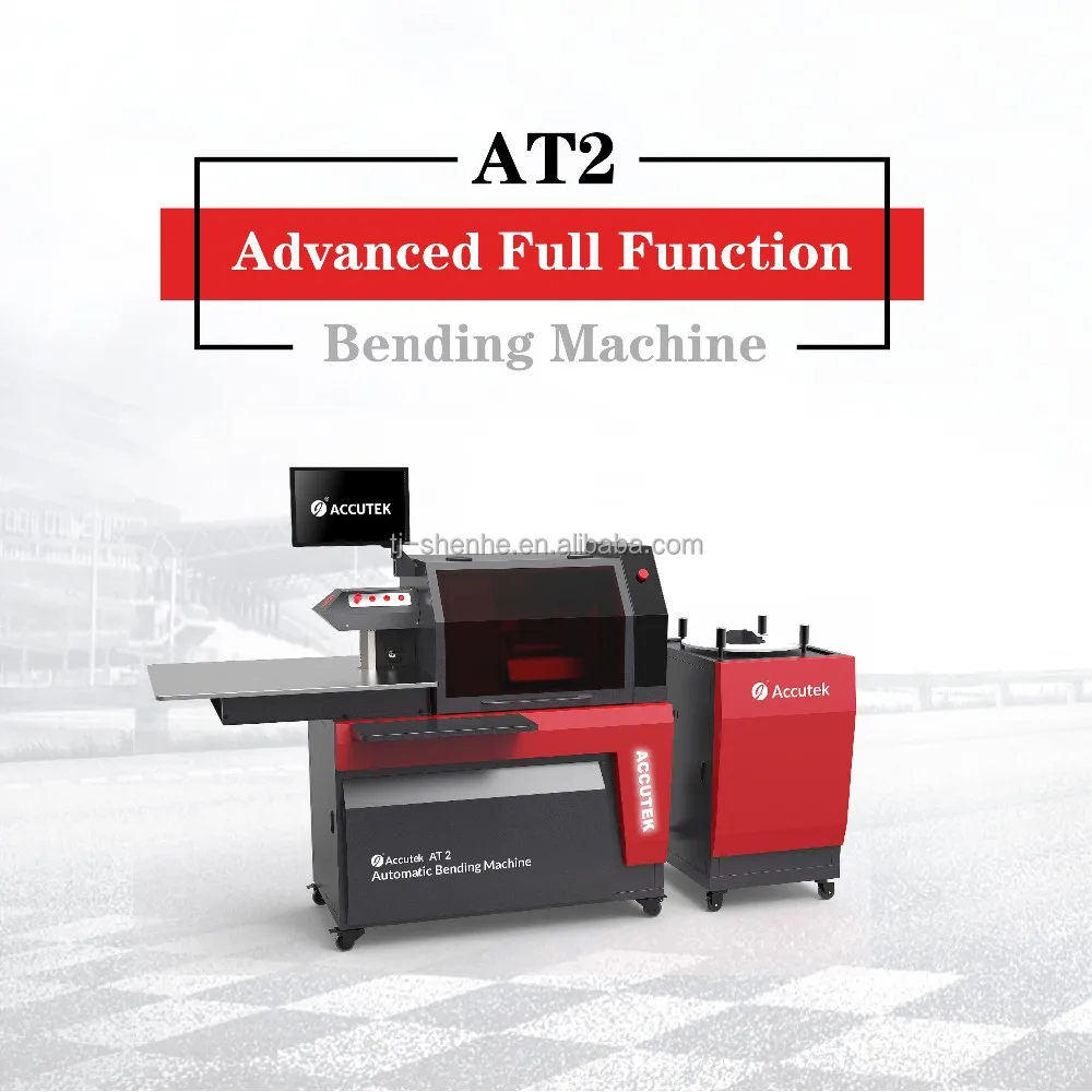 2018 hot sale jinyuan ACCUTEK AT2 cnc aluminum profile metal steel iron channel letter bending machine