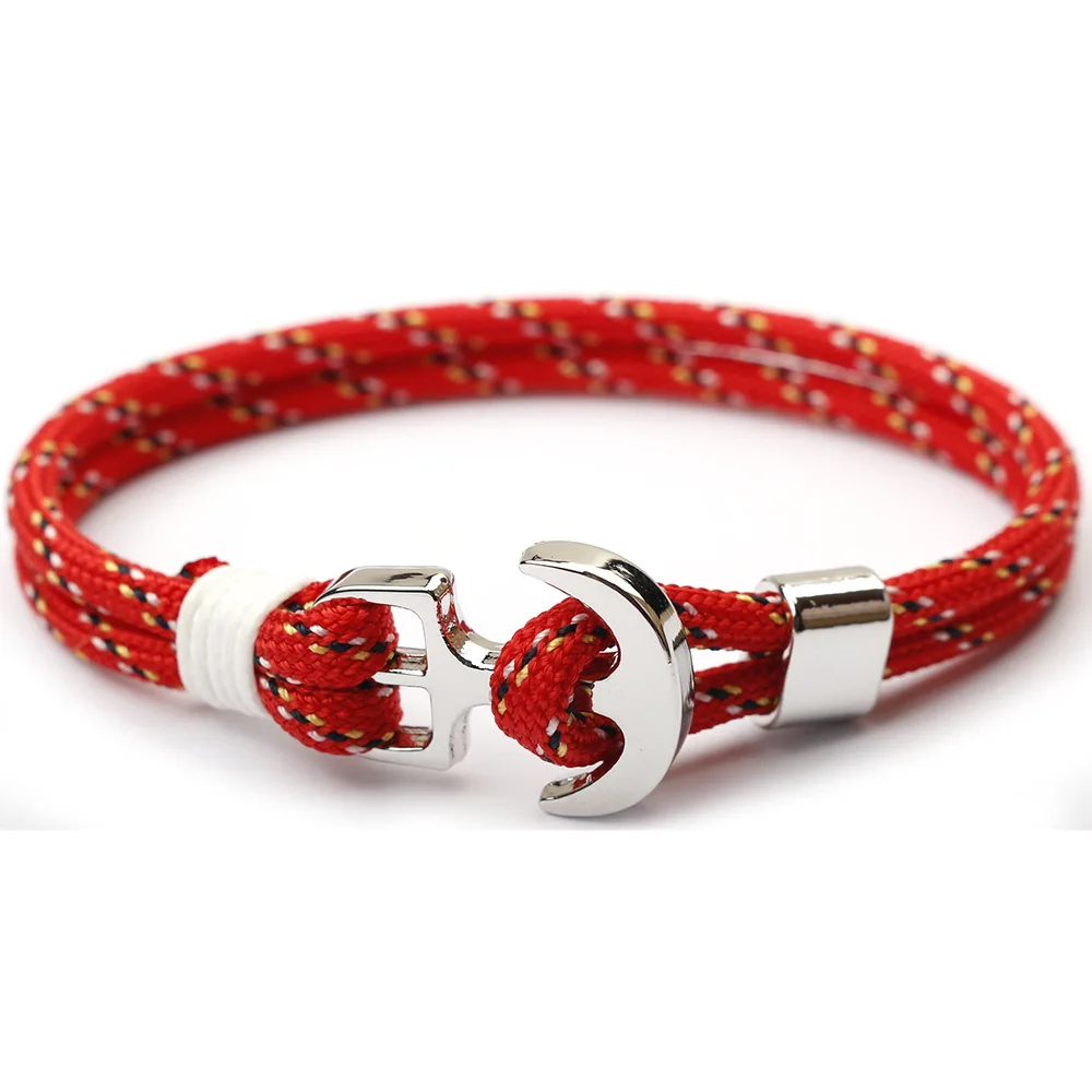 New Arrival Navy Viking Style Bracelet Custom Braid Men Anchor Bracelet