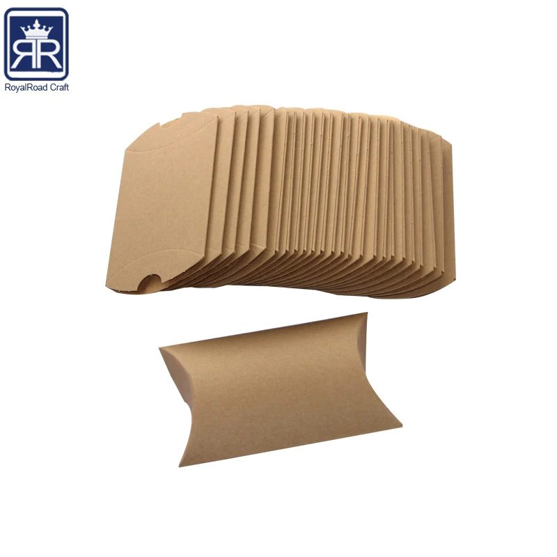 18031210 Custom Brown Corrugated kraft paper pillow box with logo