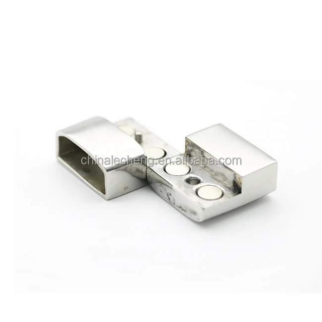 
Magnetic Clasps for Flat Leather Bracelet Making Stainless Steel Shinny Clasp 