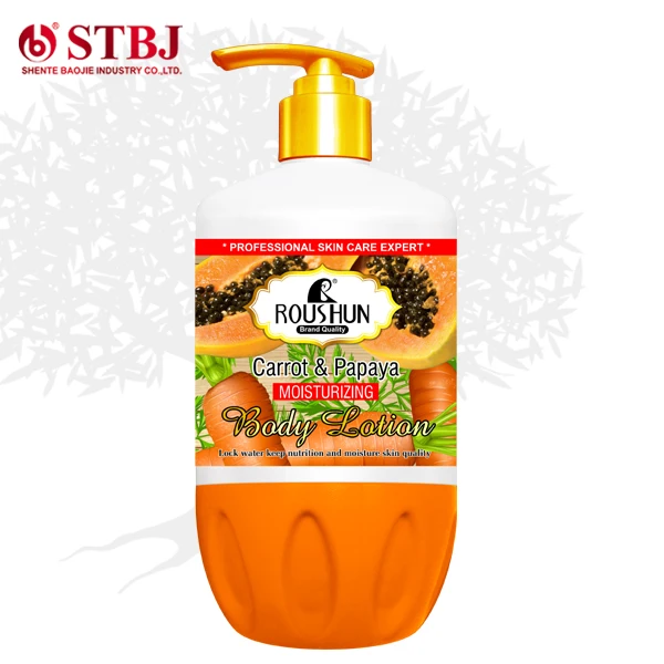 Молочко и витамин е ROUSHUN/морковь и папайя/лосьон для тела с медом и яйцом