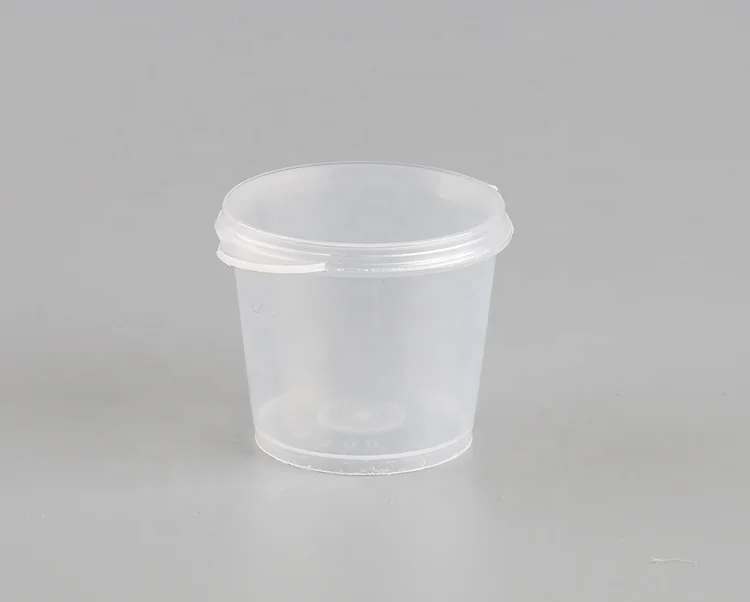 Round OEM 1oz Sauce Cup Transparent Sauce Cup Plastic PP Disposable Sauce Cup With Lid