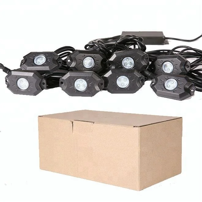 Morsun LED Rock Lights Wireless RGB Color Changing Car Under Body Lighting (4pcs Kit)