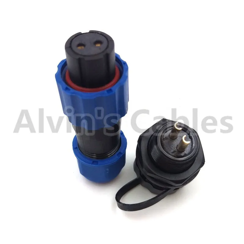 
SD13 waterproof 1 2 3 4 5 6 7 pin plug female Wire Power LED connector 