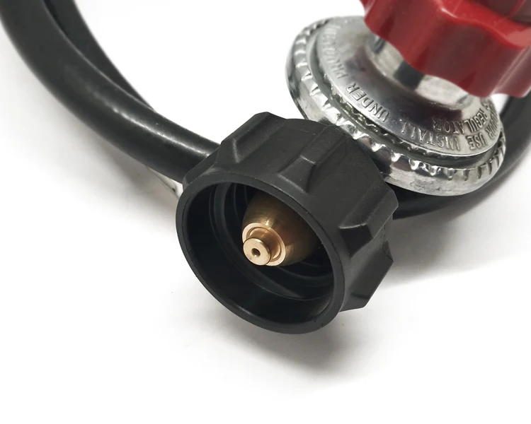 LONGTIME Certified Adjustable 0-10 PSI Propane Gas Regulator with 4 Feet Hose