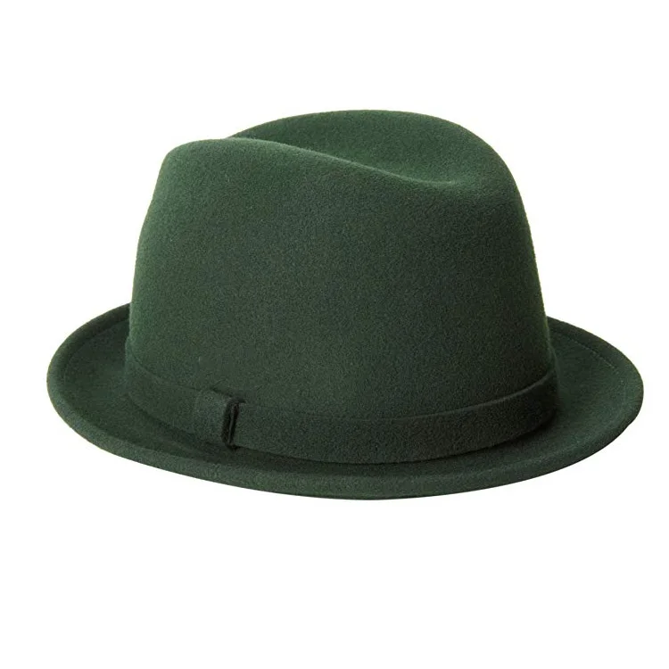 100% Wool Upturned Brim Fedora Hat Womens Cowboy Hat