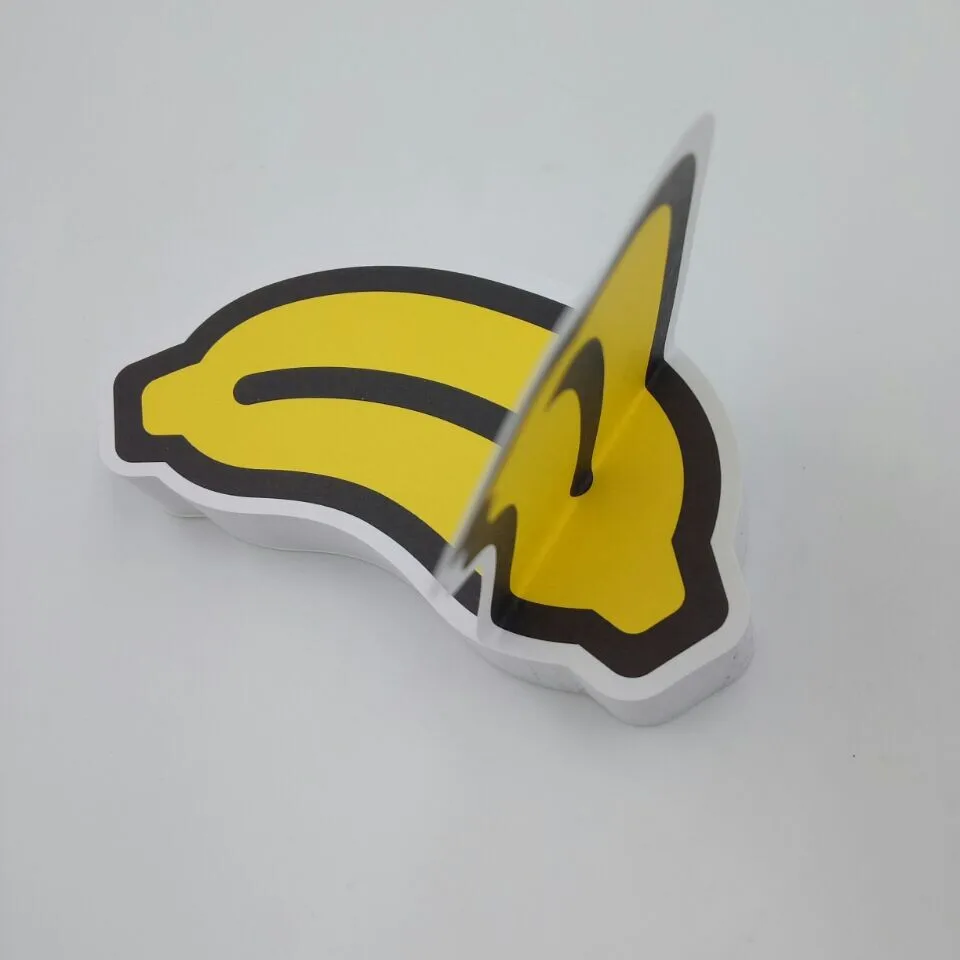 custom fruit shape sticky note punching banana pad