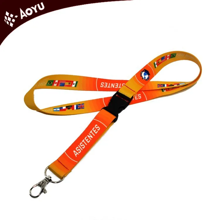 20mm heat transfer printing lanyard with buckle