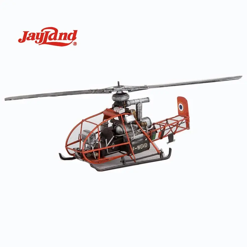 ORANGE MONO HELICOPTER IN FRANCE ANTIQUE ITEMS 1:24-SCALE
