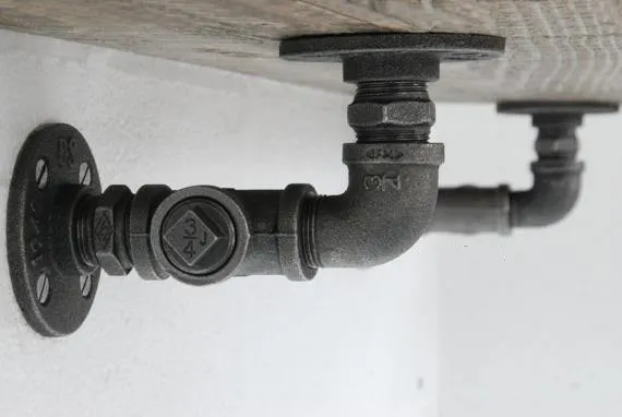 Retail POS Point of Sale urban industrial vintage retro style Pipe Pipework shelf shelving brackets (pair)