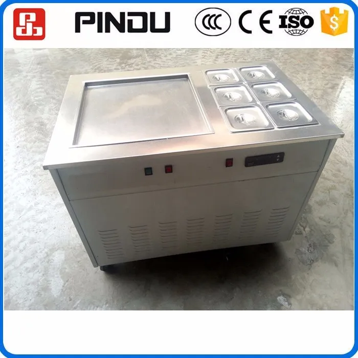 Industrial yogurt watermelon/banana/strawberry single fry fried pan ice cream roll rolling machine on sale