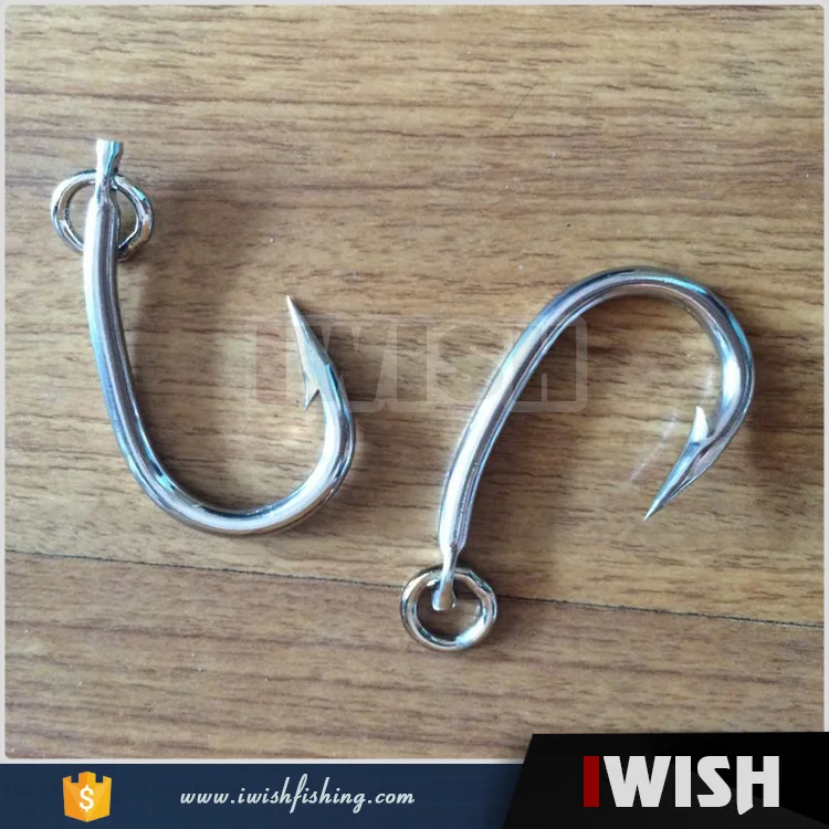 Make Free Sample 30 Size 100pcs Pack Tuna Fishing Hook With Weld Ring