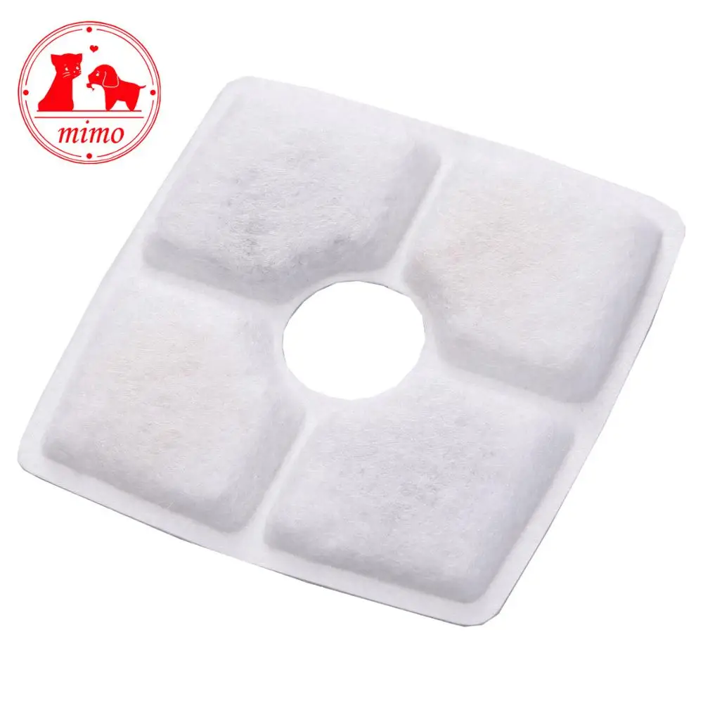 4pcs/box Pet Dog Square Drinker Filter Water Fountain Filter Activated Carbon For Dog Cat Automatic Water Feeder Accessories