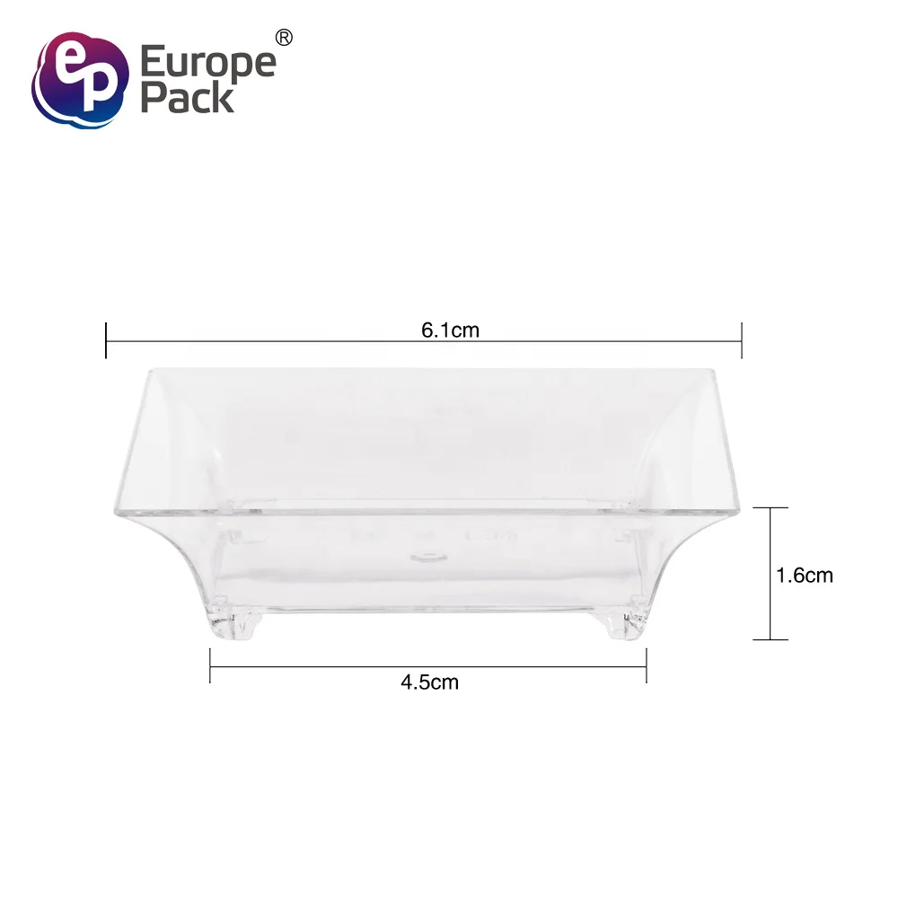 Dishwasher safe most popular products party clear PS disposable mini cheese plates for sale