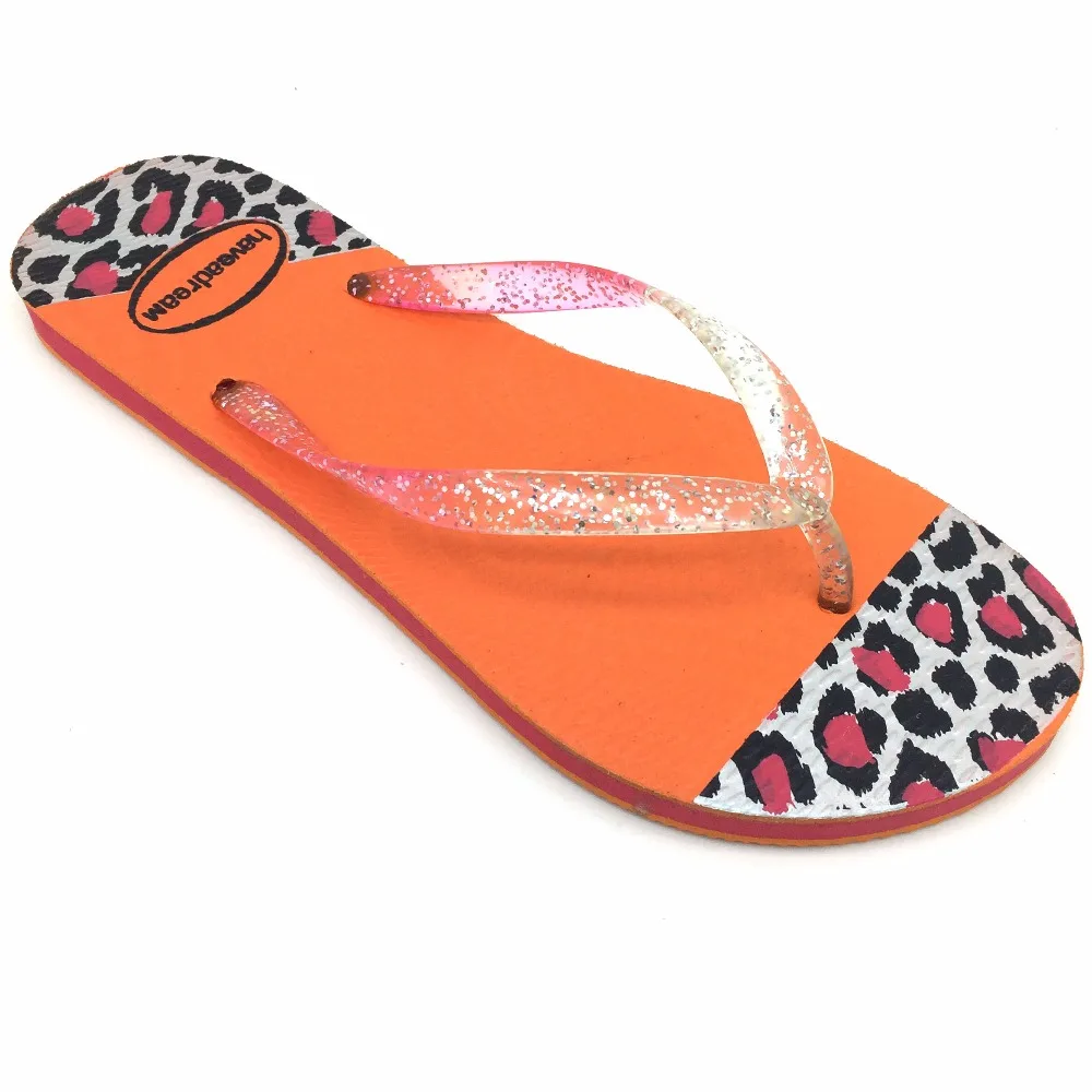 Сексуальные leopard дамы плоские тапочки с удобным моющиеся pe подошвой обуви блесток шлепанцы