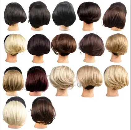 
Women hair extension Rubber Band Hairband synthetic hair wigs Hairpiece Updo Chignon Donut Roller scrunchies hair accessories 