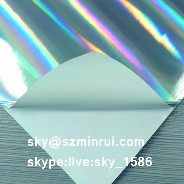 A4 Plain Hologram Destructible Vinyl Eggshell Sticker Paper,Ultra Destructive Hologram Egg Shell Papers Material