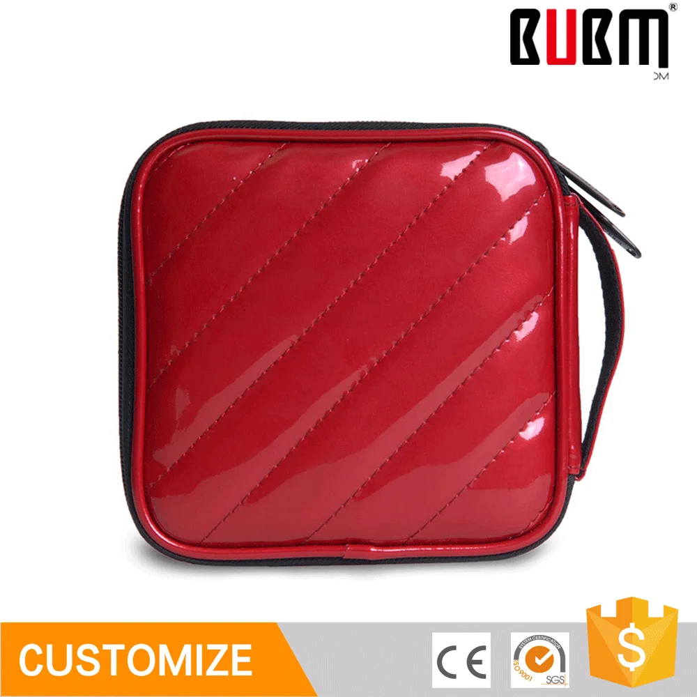 
 Пользовательские Мода кожаный чехол красный цвет BUBM CD  