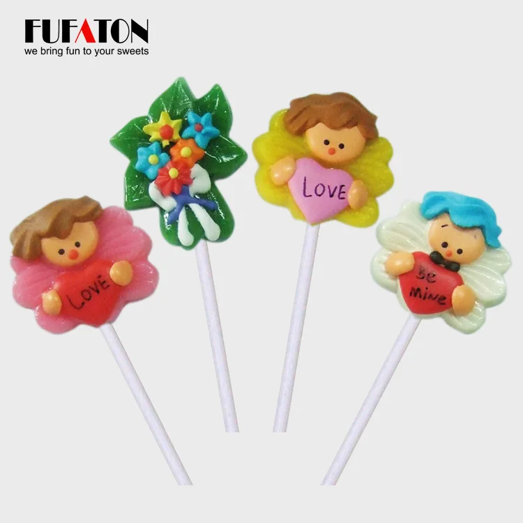 Hot sell customized fruit lollipop candy for kids hard candies
