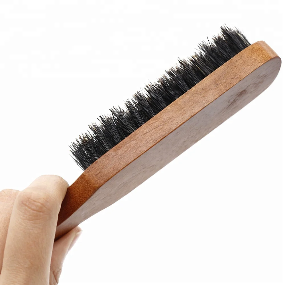 Custom Wholesale Beard Brush Private Label Boar Hair Wood Brush With Handle