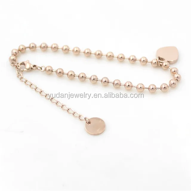 Simple design High polishing Stainless Steel Jewelry Heart Bracelet Women