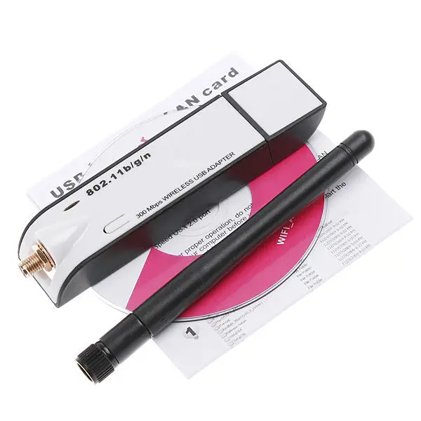 USB-Адаптер Беспроводной/WiFi со Антенной Съёмной 300Мбит/с