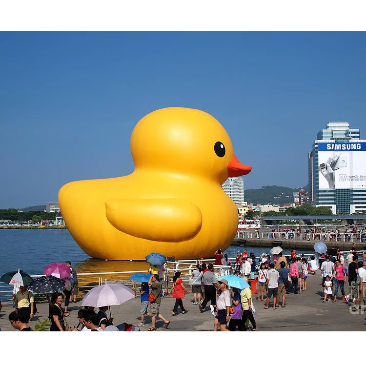 Newest giant yellow inflatable duck  advertising duck pond inflatable inflatable rubber duck