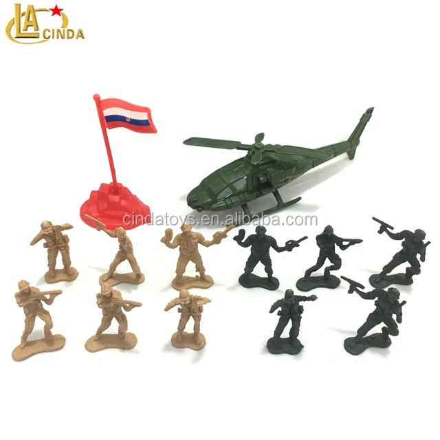 Decorative soldier toys model Combat helicopter military soldiers figure