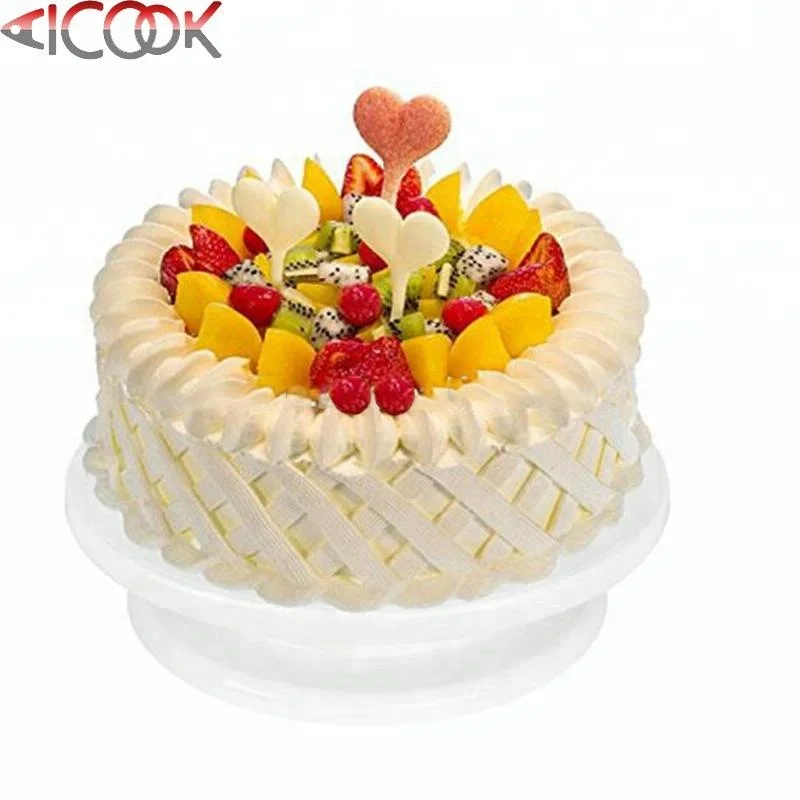 Low MOQ cake making plastic cake turntable