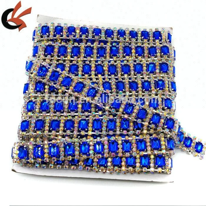 Factory wholesale carnival garment hair pieces rhinestone trimming