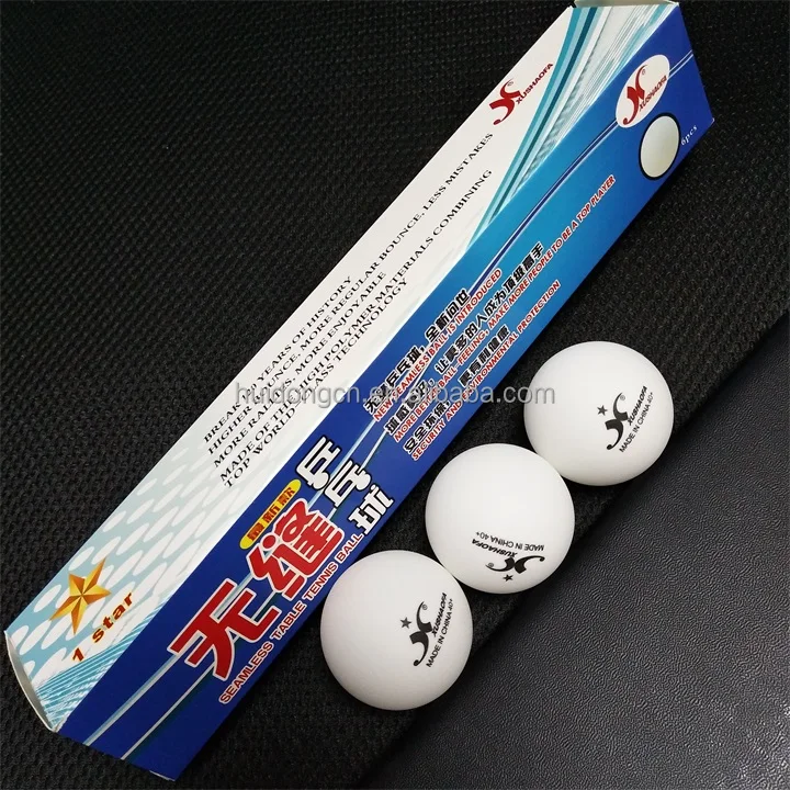 wholesale ITTF match Plastic table tennis ball with printing 3 Star XUSHAOFA brand white ping pong ball wholesale for match