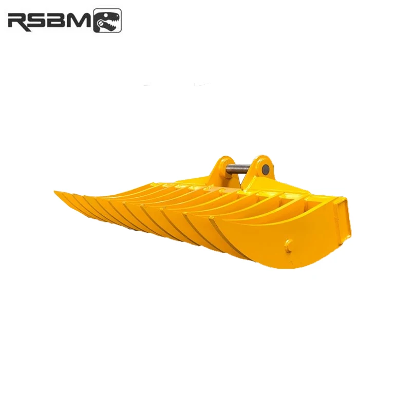 12-25 tonne excavator land clearance rake for sorting stone from soil