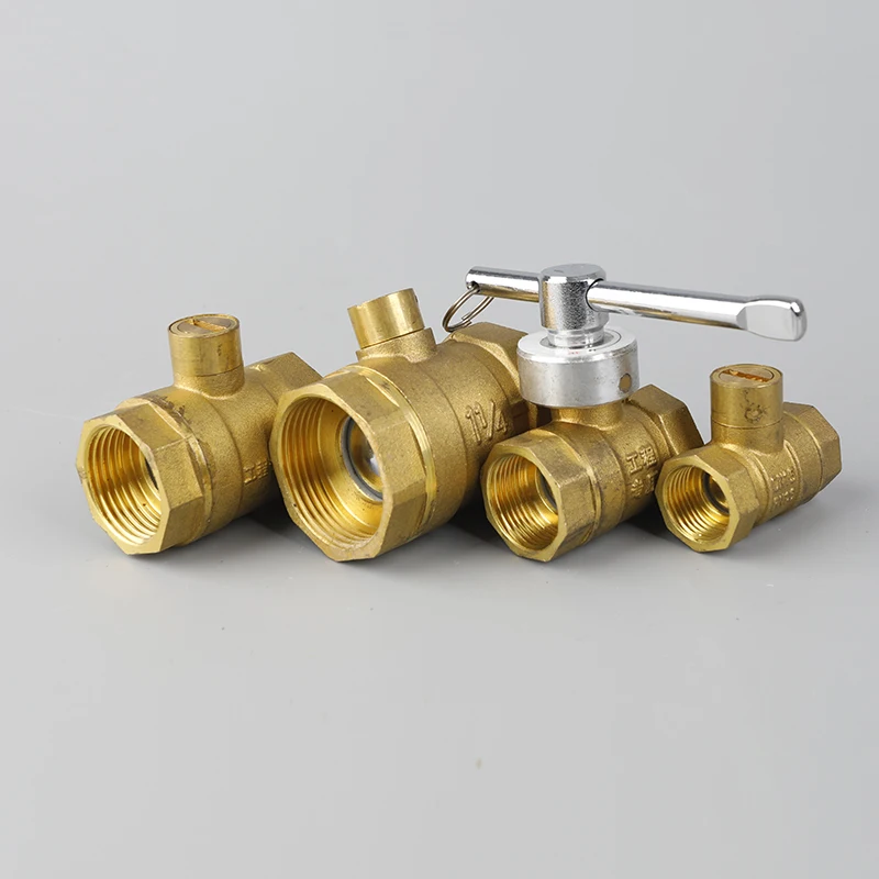 
J2043 Brass Magnetic Lockable Ball Valve 1/2 inch brass float ball valve lock accept OEM 