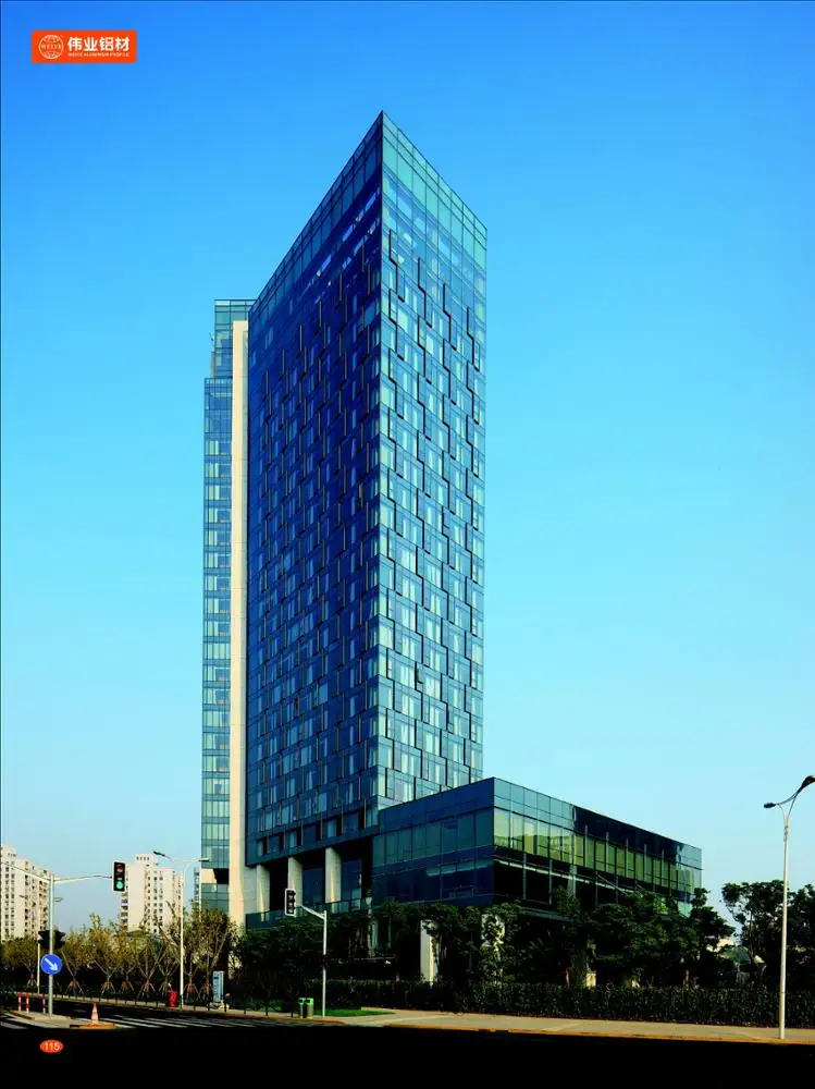 factory 60-180 series visible frame aluminum curtain wall profile glass curtain wall