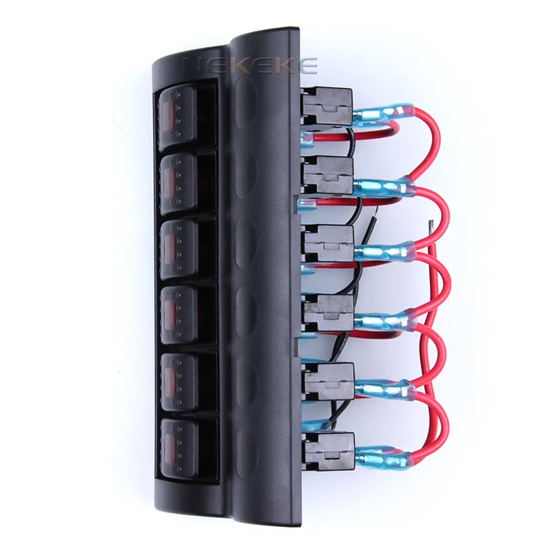 Marine Boat Racing Car 12 volt fuses breakers yacht Rocker switch panel
