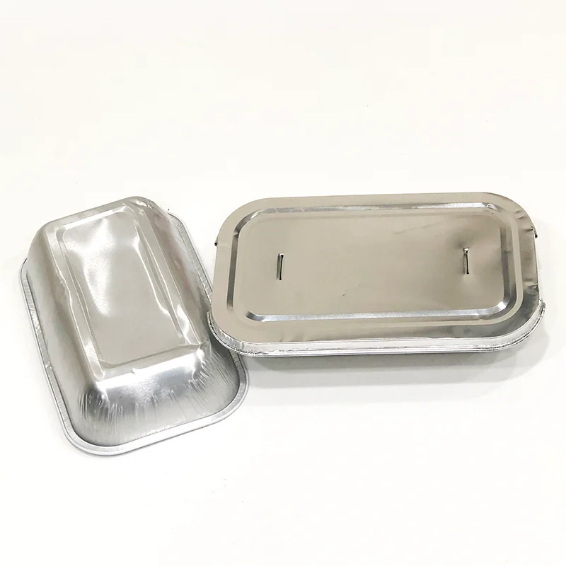 
Disposable rectangular food packing Airline aluminum foil container aluminum tray 